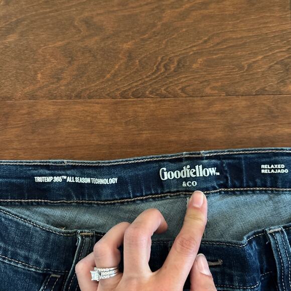 Goodfellow & co. Men's 365 Adaptive Seated Fit Relaxed Leg Jeans Blue Size 40x30 - Picture 7 of 10